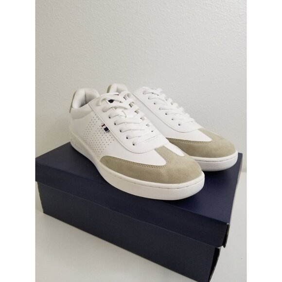 Ben Sherman Men's‎ Glasgow Low Casual Sneakers in White/Beige - Size US 8 - Picture 6 of 12